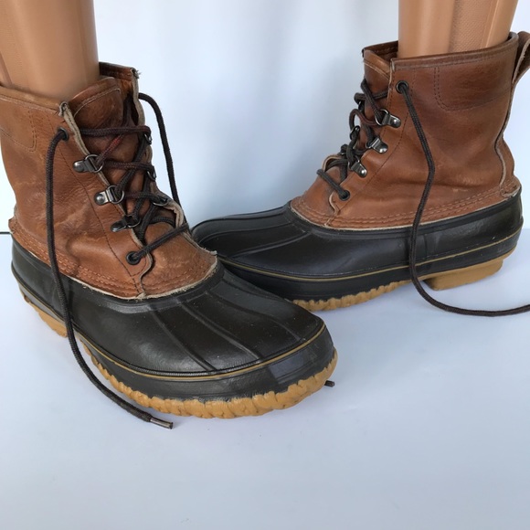 L.L. bean duck boots men’s size 11 shearling lined L.L. bean duck boots men’s size 11 shearling lined